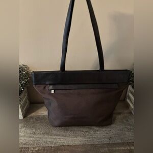 TUMI NYLON AND LEATHER TOTE